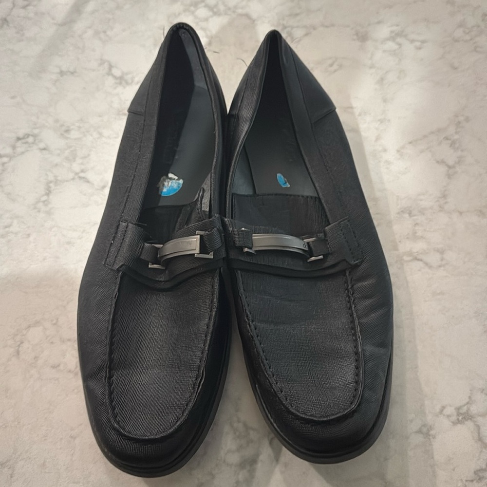 Black Calvin Klein loafers